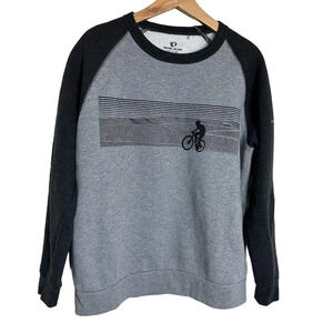 Pearl Izumi L gray/black‎ crew neck sweatshirt